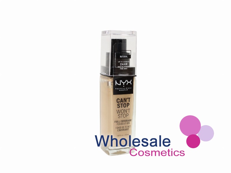 6 x NYX Professional Can't Stop Won't Stop Foundation Full Coverage - 07 NATURAL